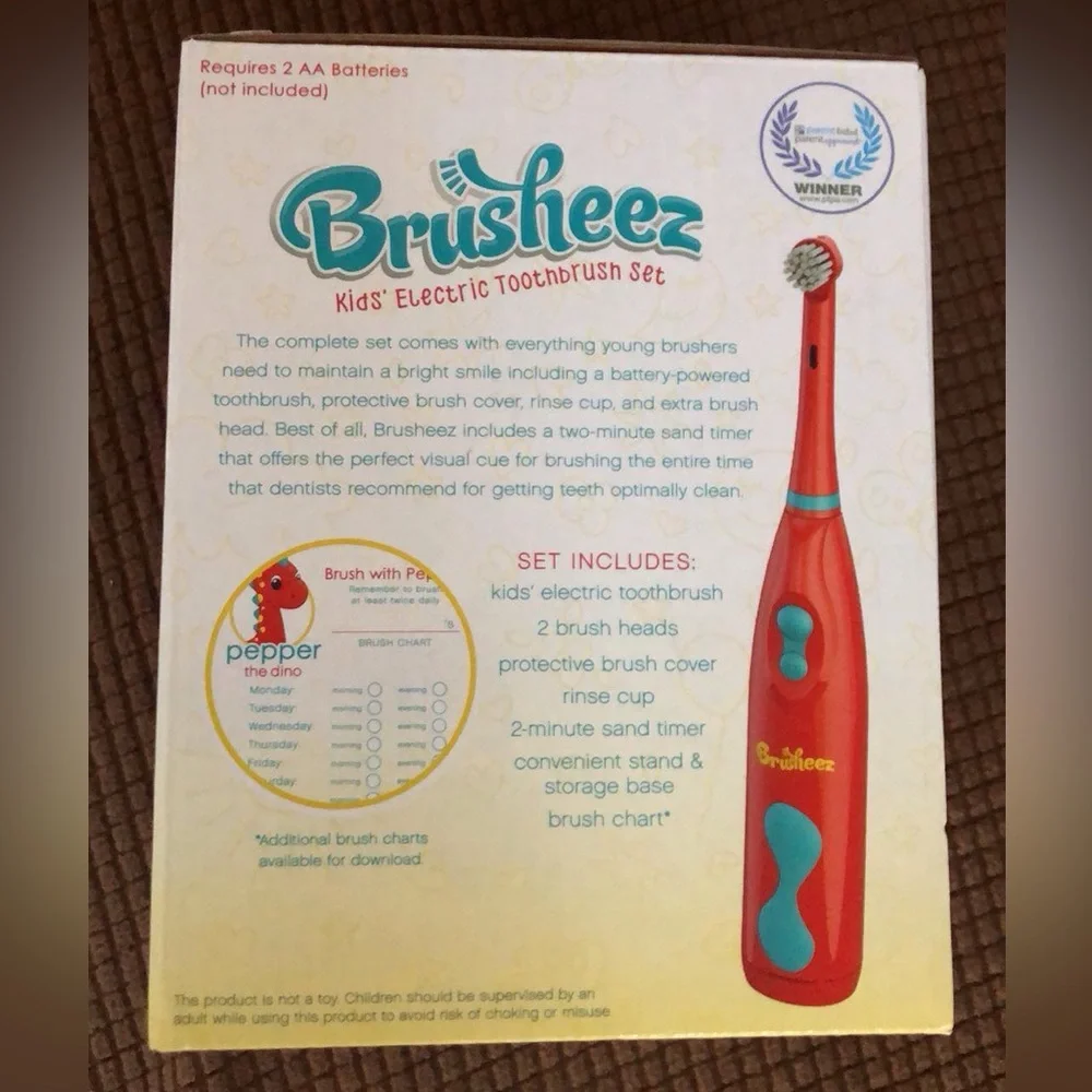 Brusheez Pepper The Dino Electric Toothbrush Set